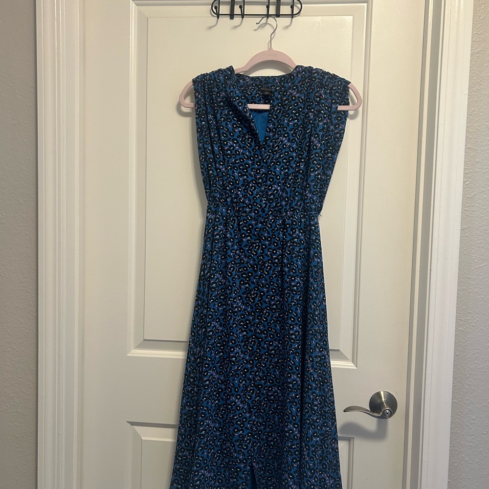Ann Taylor Navy and Black Maxi Dress -Emily in Paris Brunch Style Dress